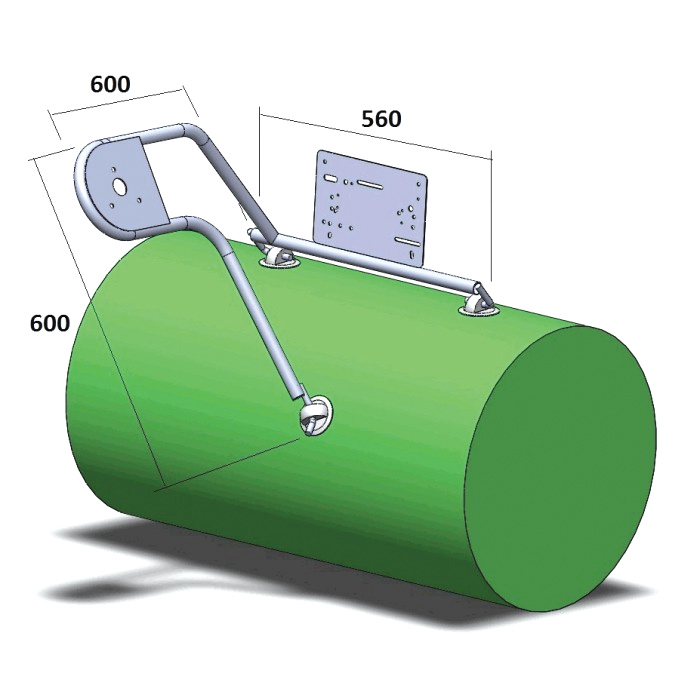 Стойка рулевая с креплением на баллон надувной лодки 25мм в Пятигорске