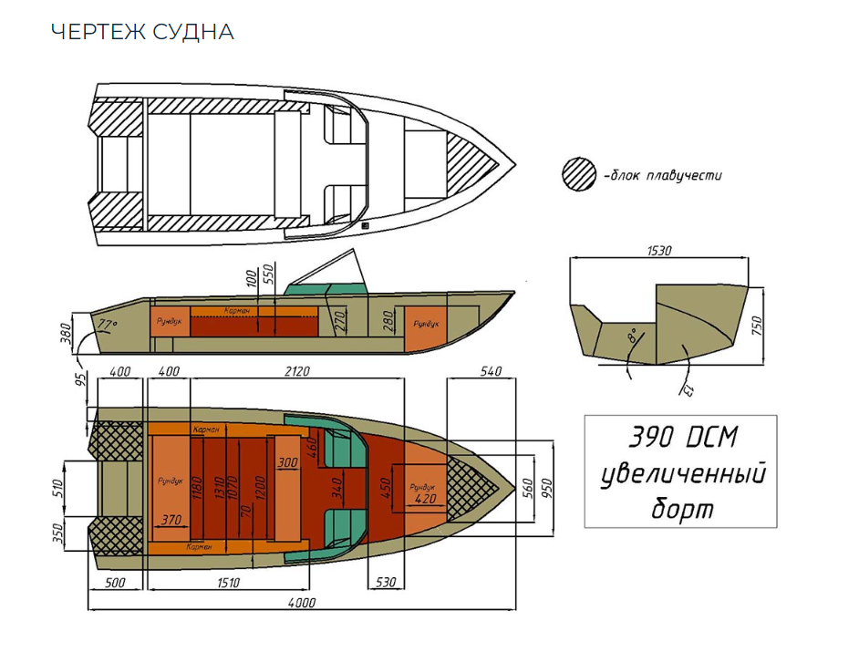 Алюминиевый катер Wyatboat-390 DCM Увеличенный борт в Пятигорске
