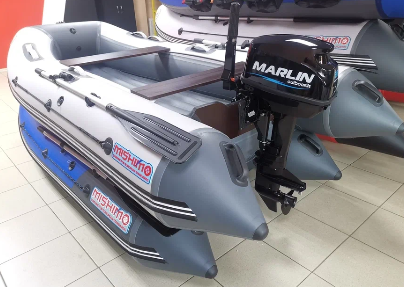 КОМПЛЕКТ ЛОДКА MISHIMO LITE 350 + МОТОР 9,8 Л.С. в Пятигорске