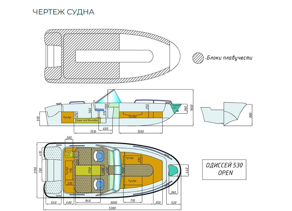 Стеклопластиковый катер Neman-530 Open в Пятигорске