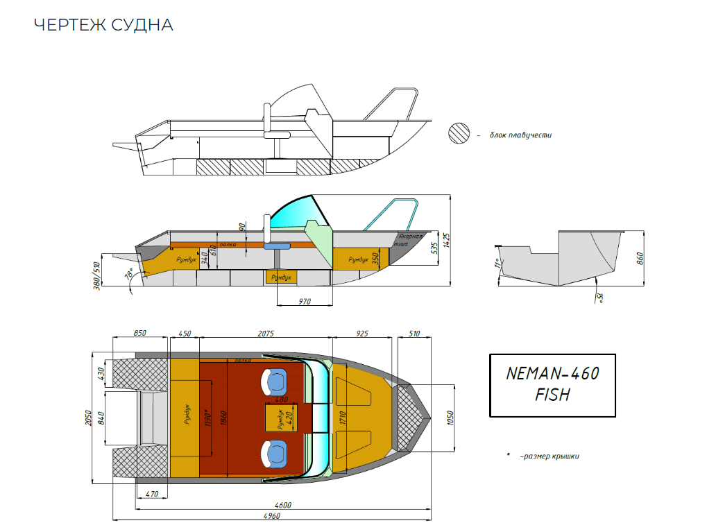 Алюминиевый катер Неман-480 DCM FISH в Пятигорске