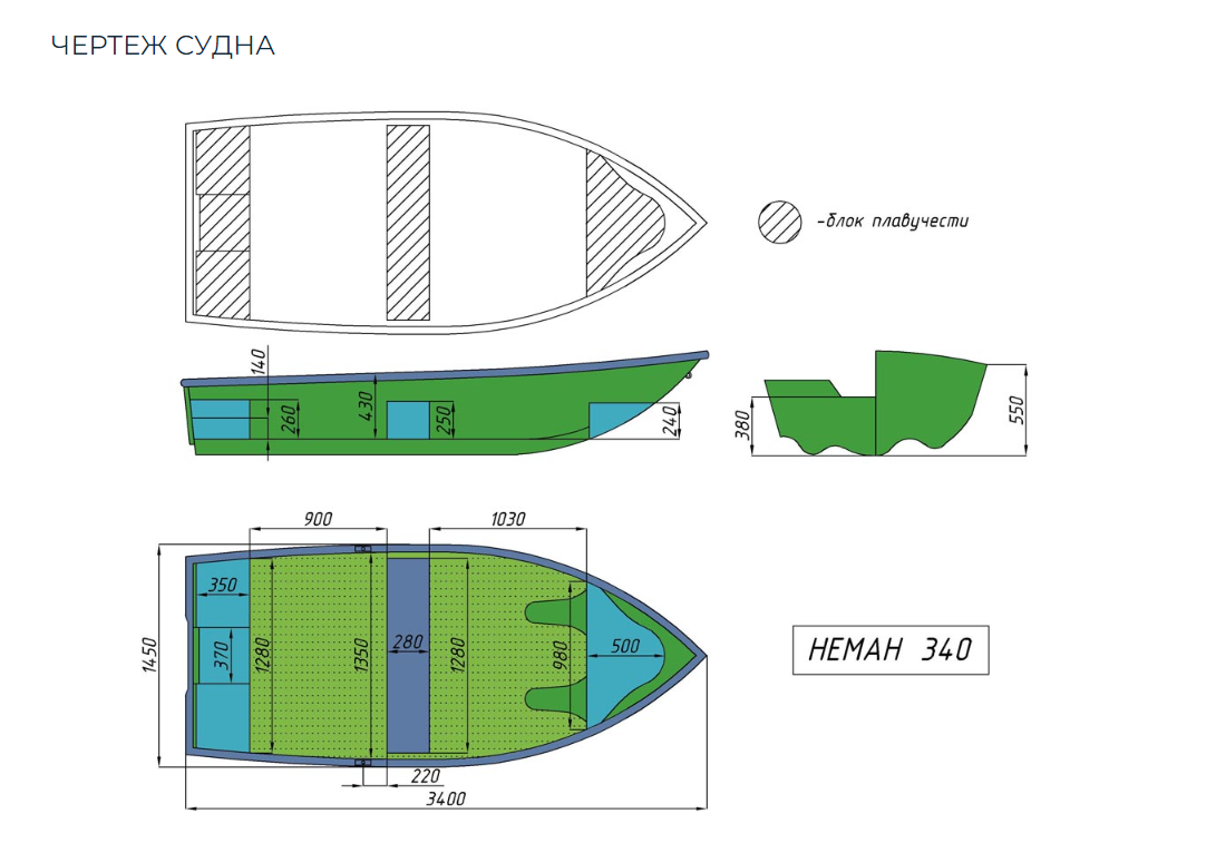 Стеклопластиковая лодка Neman-340 (тримаран) в Пятигорске