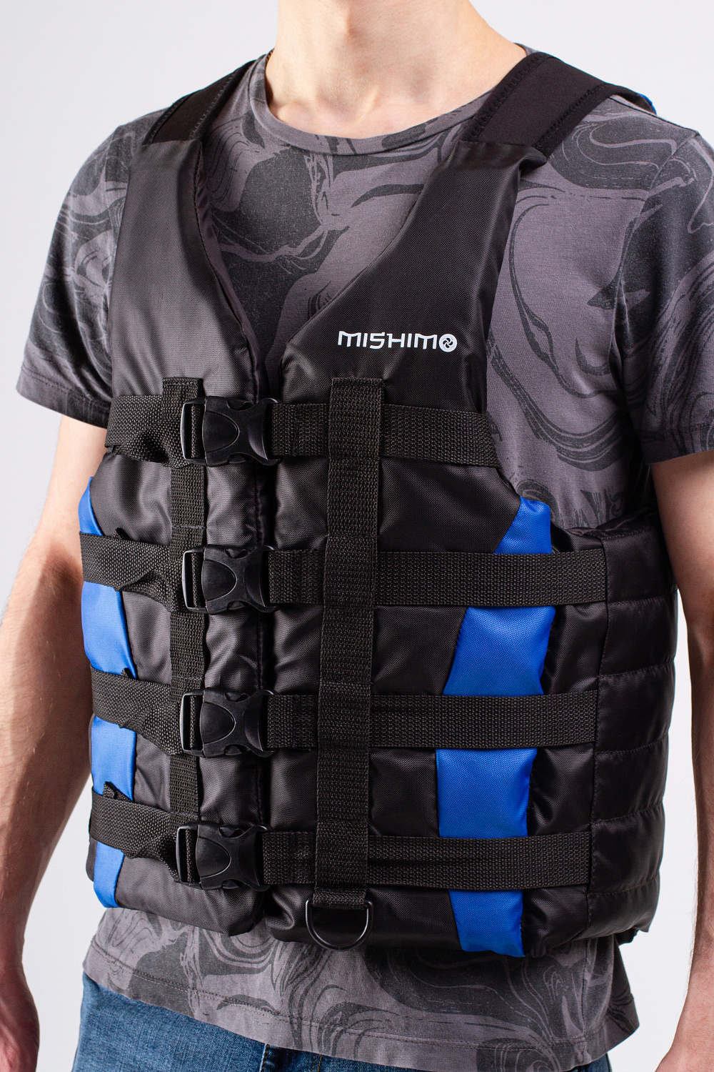 Жилет спасательный MISHIMO PRO Премиум качества Черно-синий в Пятигорске